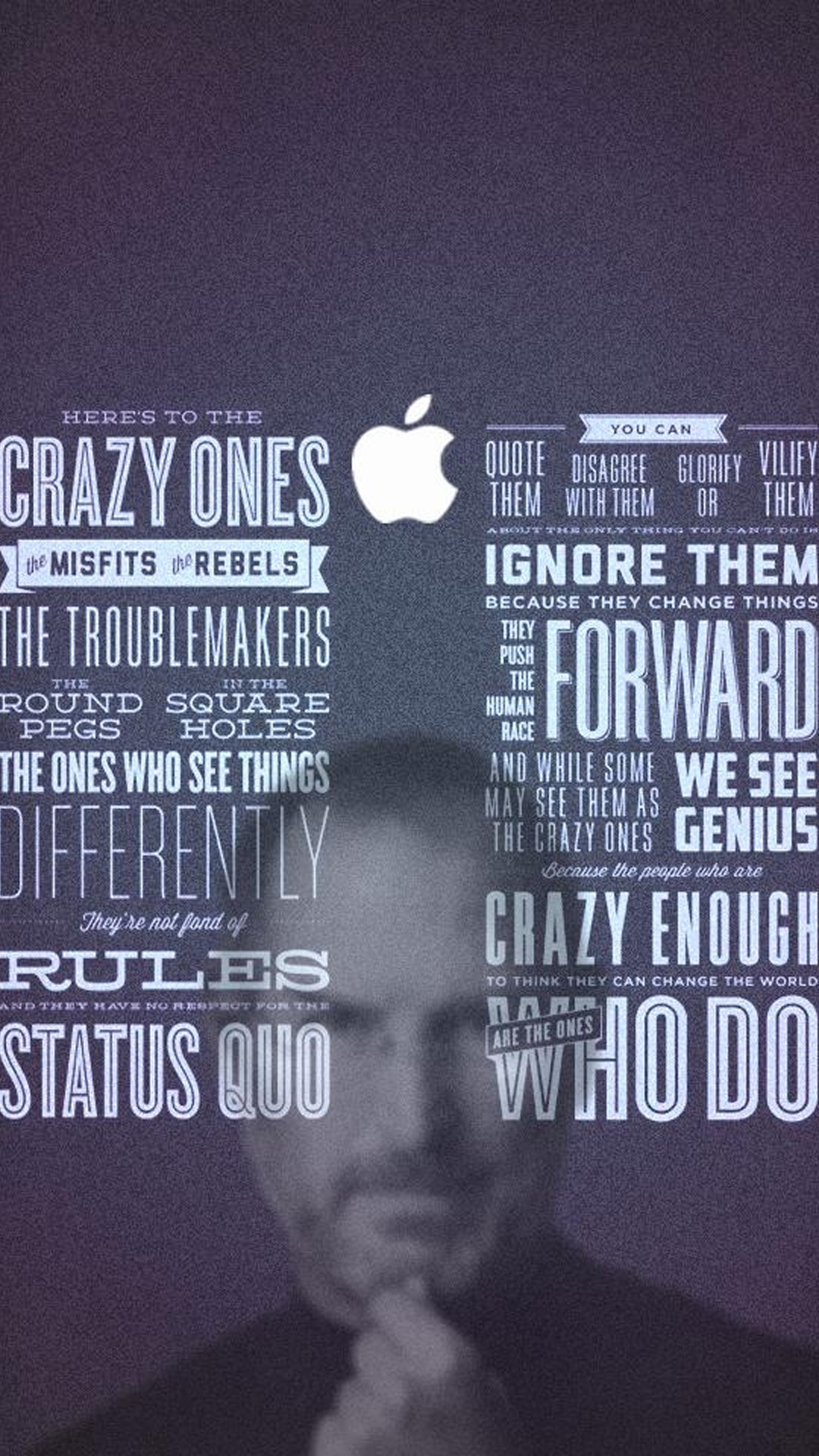 Steve Jobs luôn đem đến những câu nói cực kỳ cảm động và ý nghĩa. Những lời đó thậm chí còn tạo nên sức hút lớn đối với những người yêu thích thiết bị của Apple. Vì vậy, hình nền Steve quotes sẽ khiến bạn không thể bỏ qua. Phong cách thiết kế HD chuẩn sẽ khiến màn hình iPhone của bạn trở nên đẹp hơn bao giờ hết.