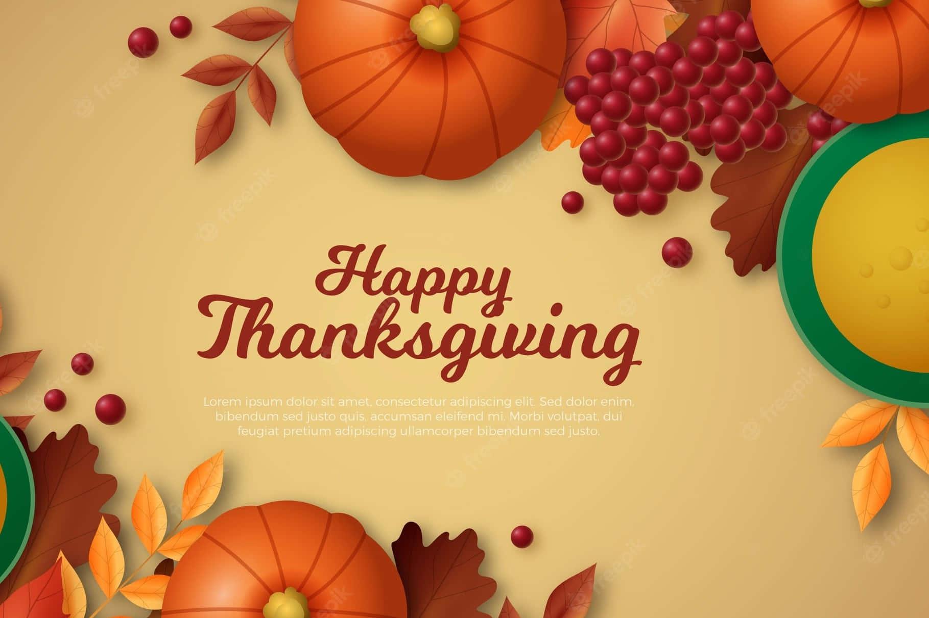 Celebrate The Beauty Of Thanksgiving Wallpaper