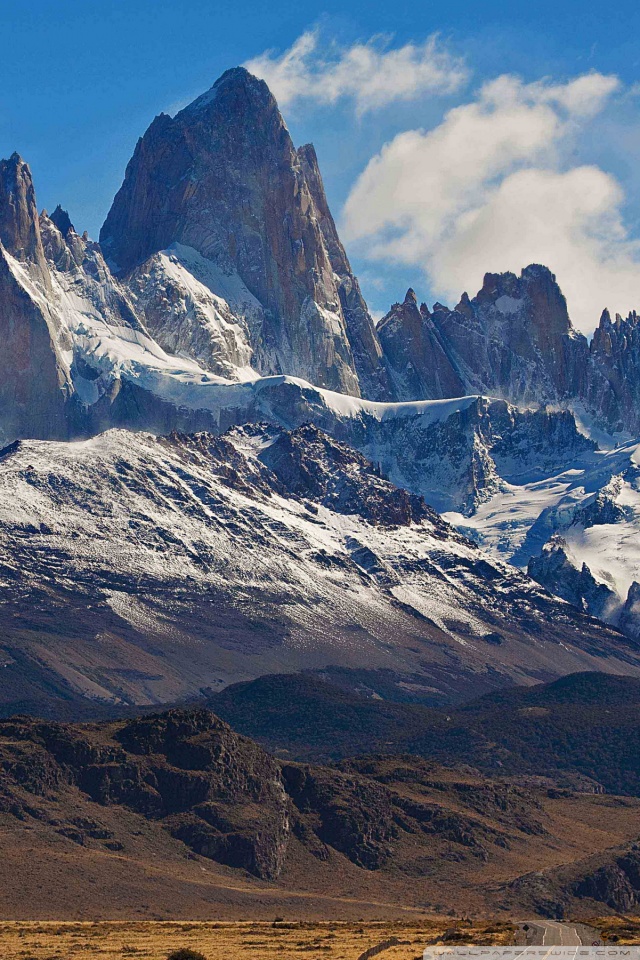 Patagonia Mountains Road Ultra HD Desktop Background Wallpaper For