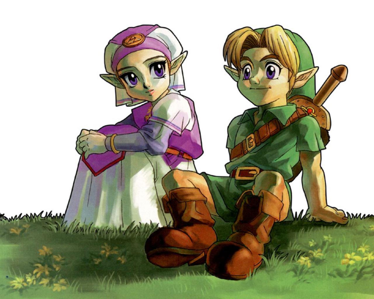 Link And Zelda The Legend Of Ocarina Time