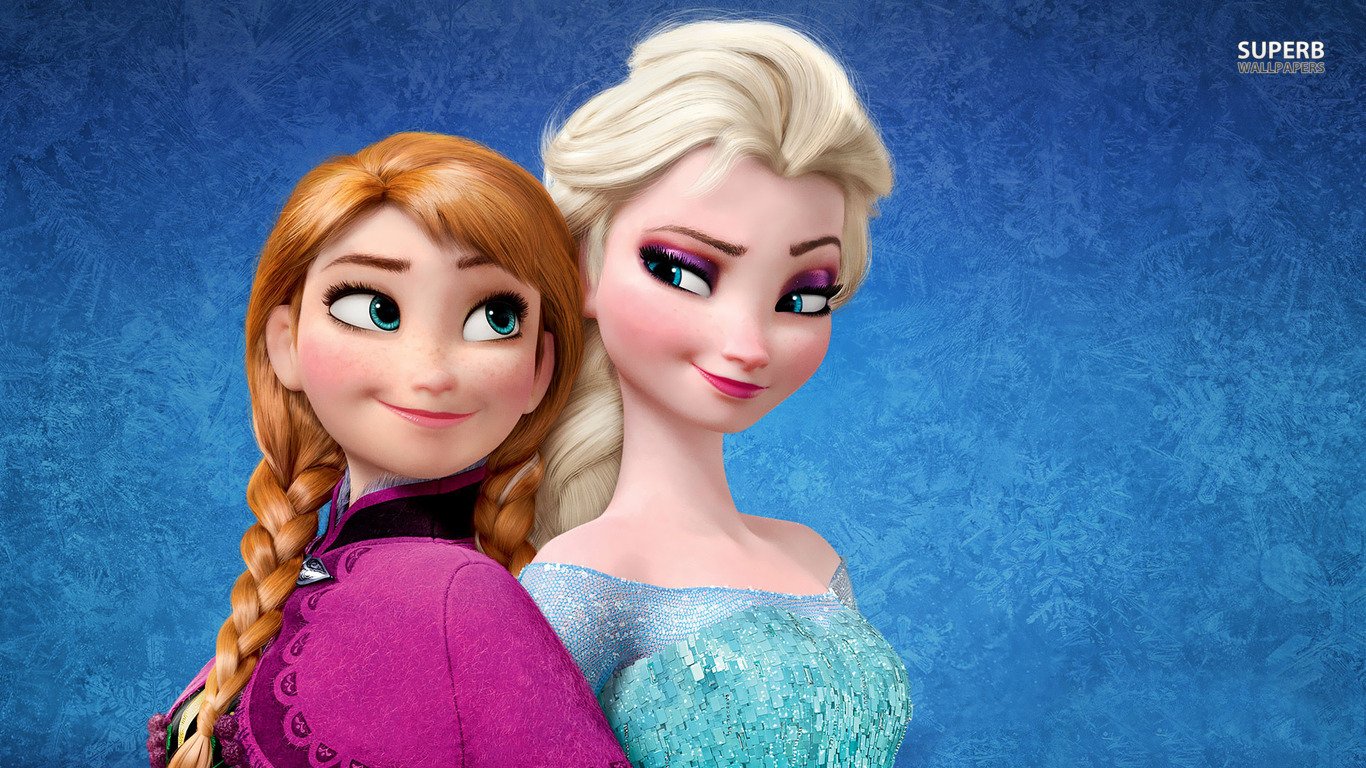 You can download Elsa and Anna Frozen wallpaper in your computer 1366x768