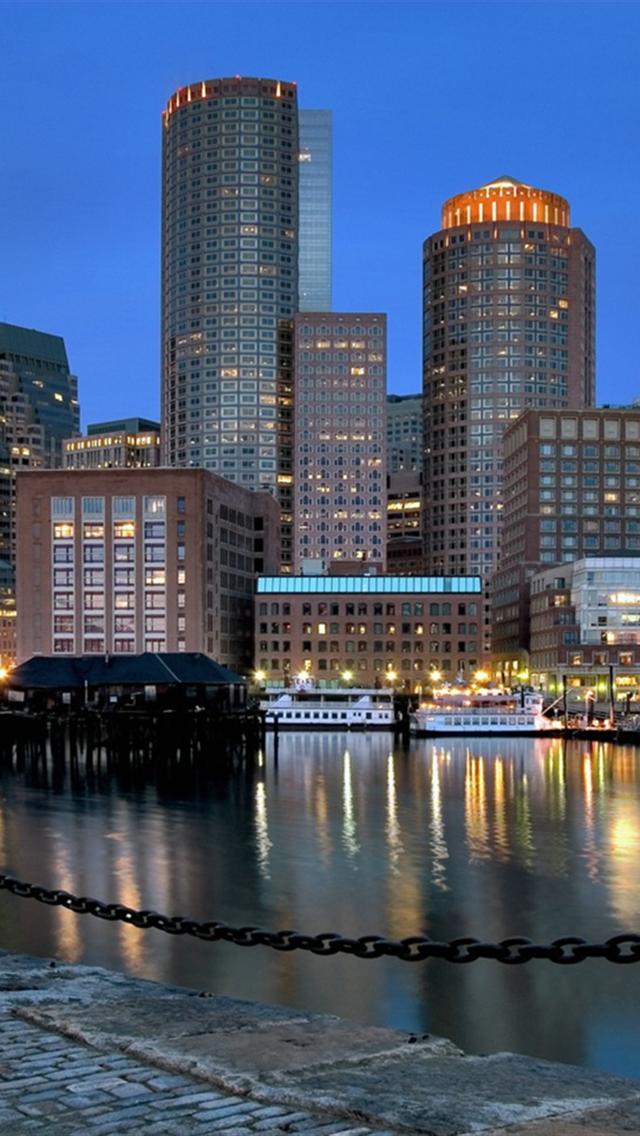 Boston Skyline iPhone Background HD Background