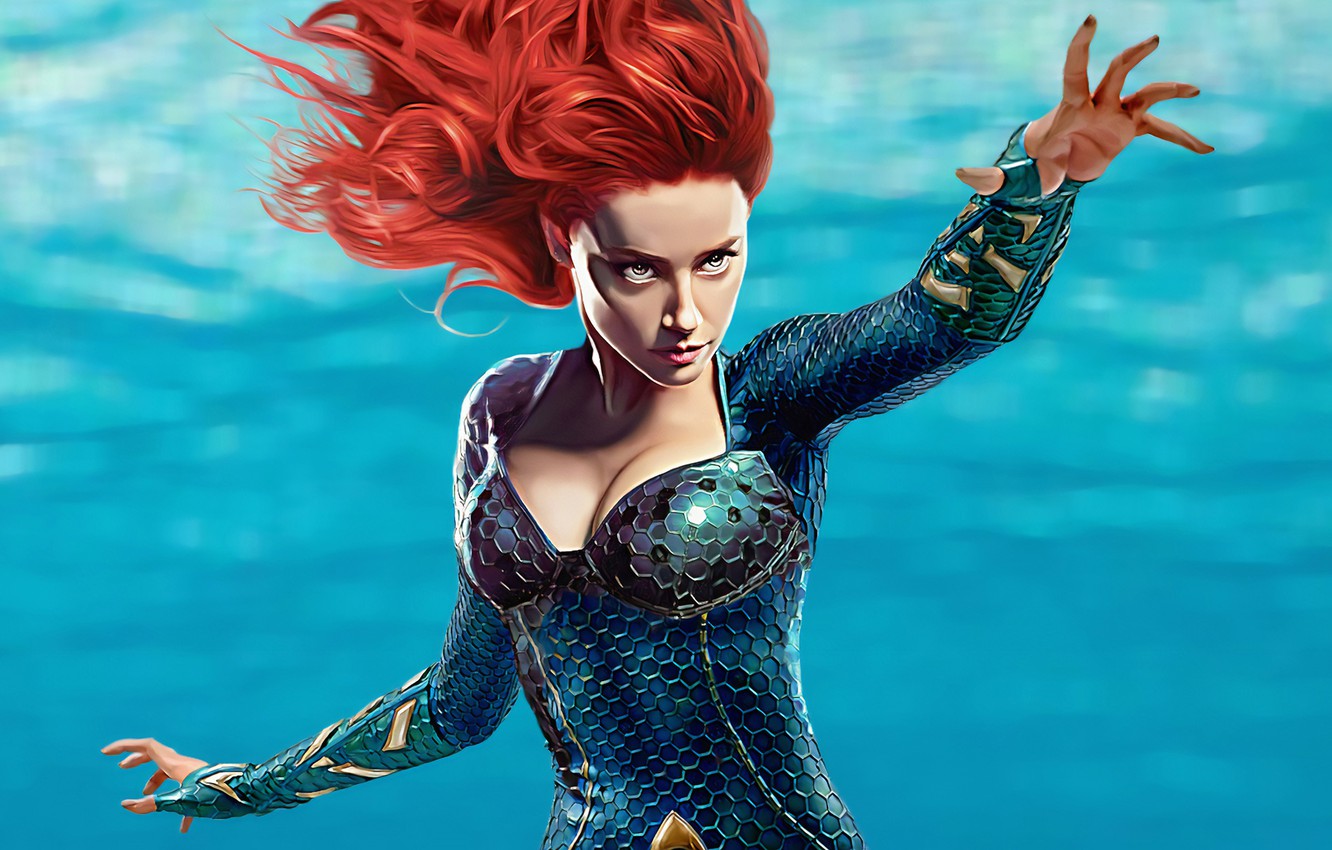 Wallpaper sea Amber Heard Aquaman Mera images for desktop 1332x850