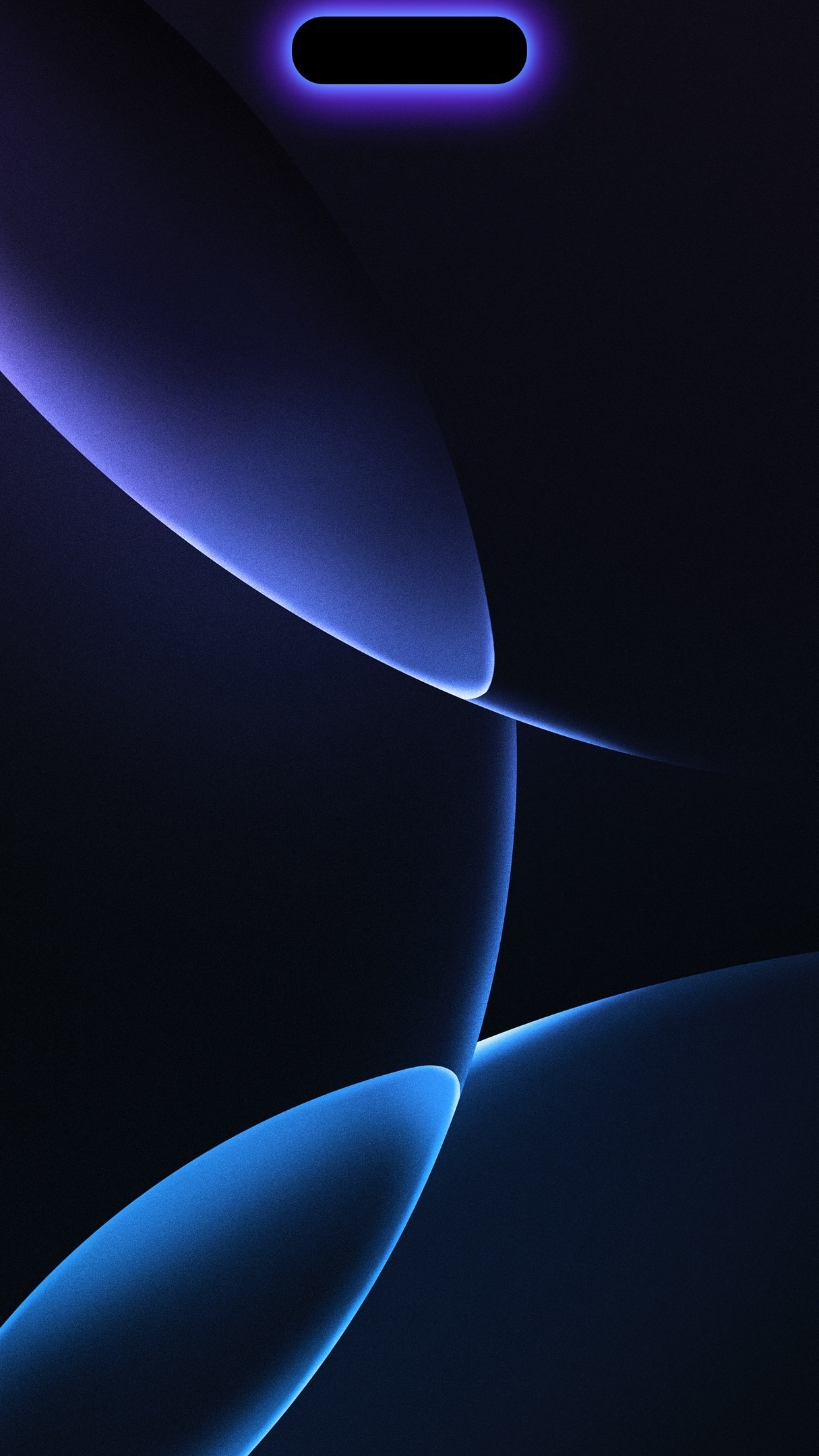 iPhone Wallpaper For Dynamic Island Glowing Blue Purple Circles Bubbles