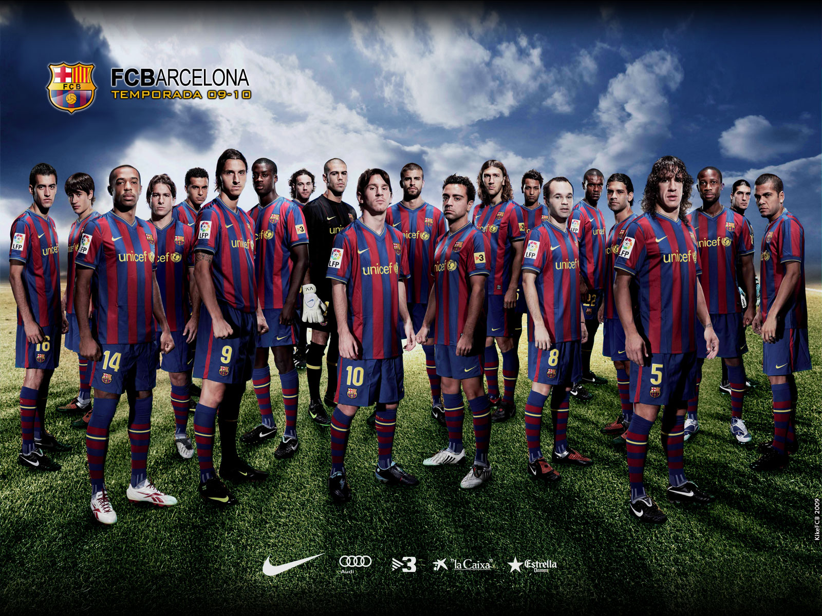 Fc Barcelona Squad Camp Nou Soccer Stadium