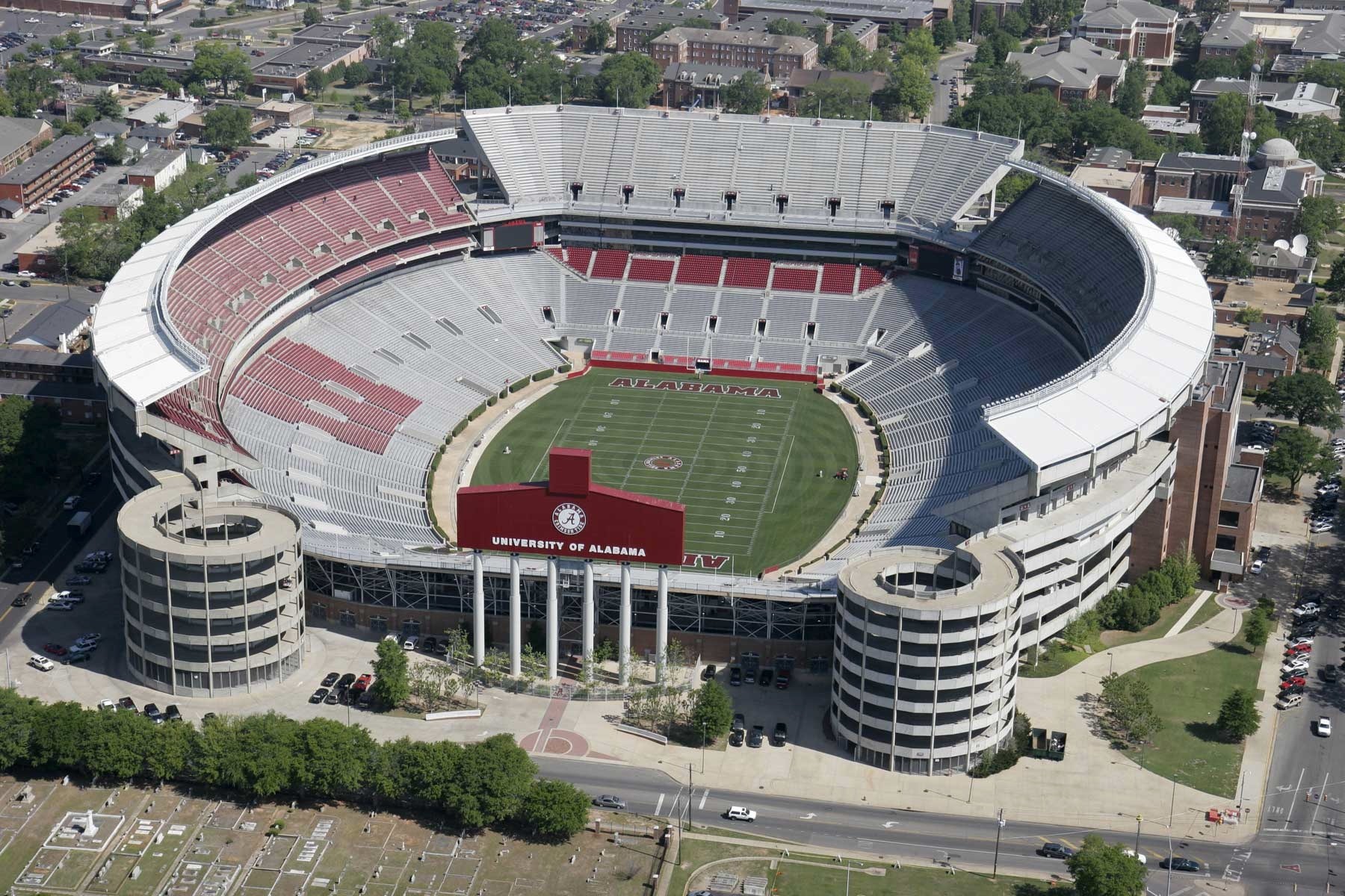 American Football Alabama Crimson Tide Stadium Aerial Wallpaper