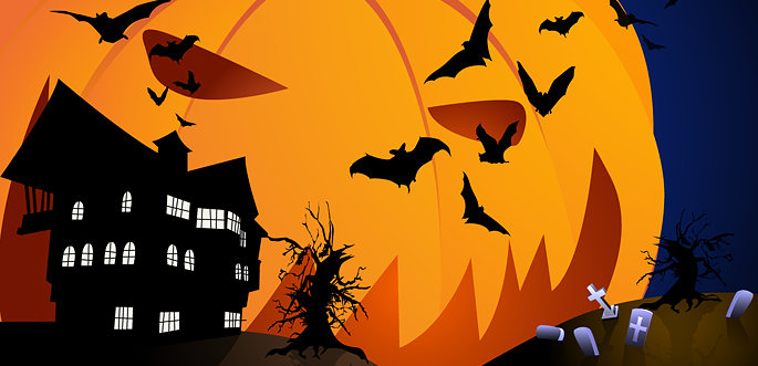Halloween Desktop iPhone Wallpaper Vector