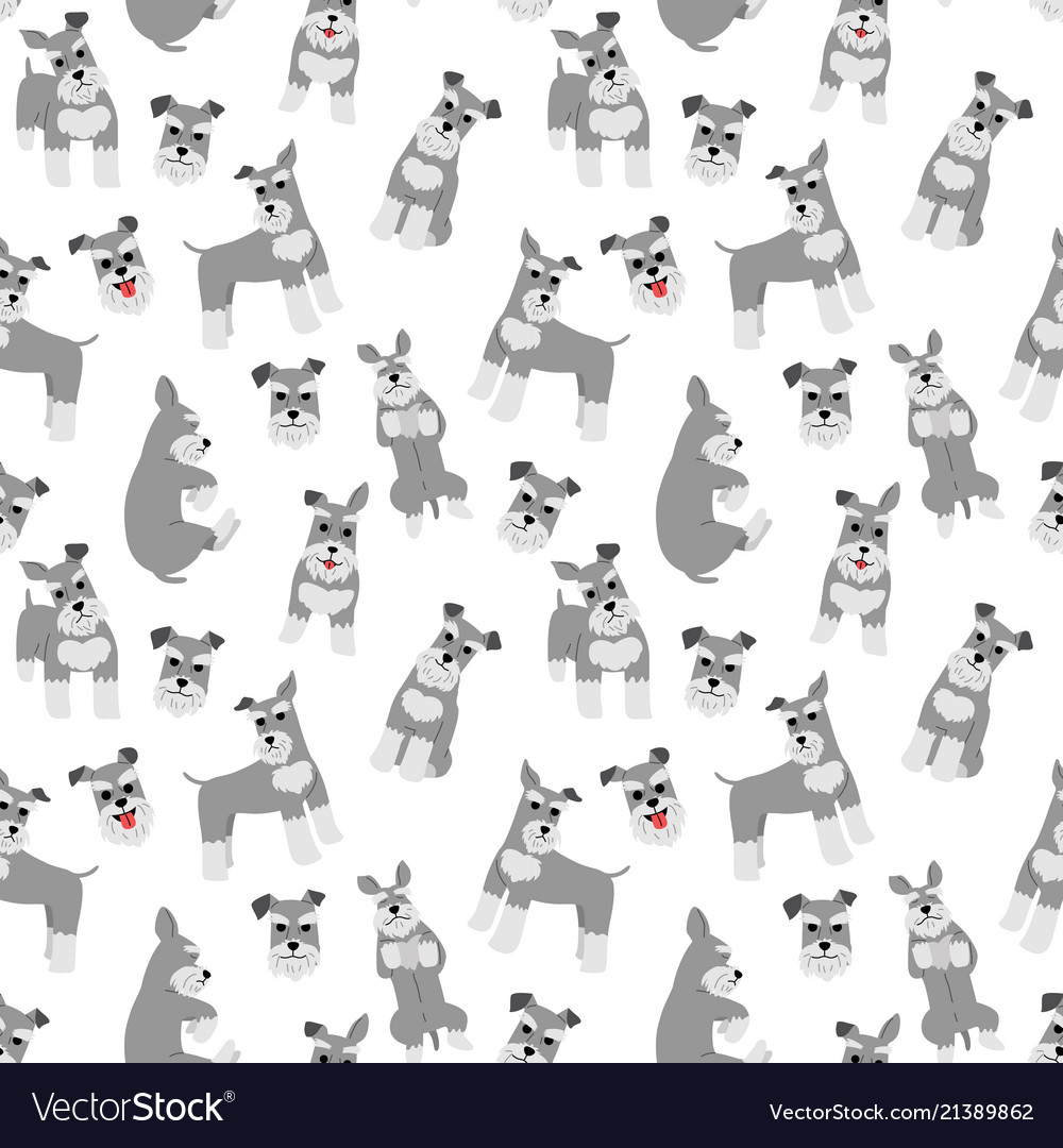 Free download Miniature schnauzer seamless pattern Royalty Free Vector