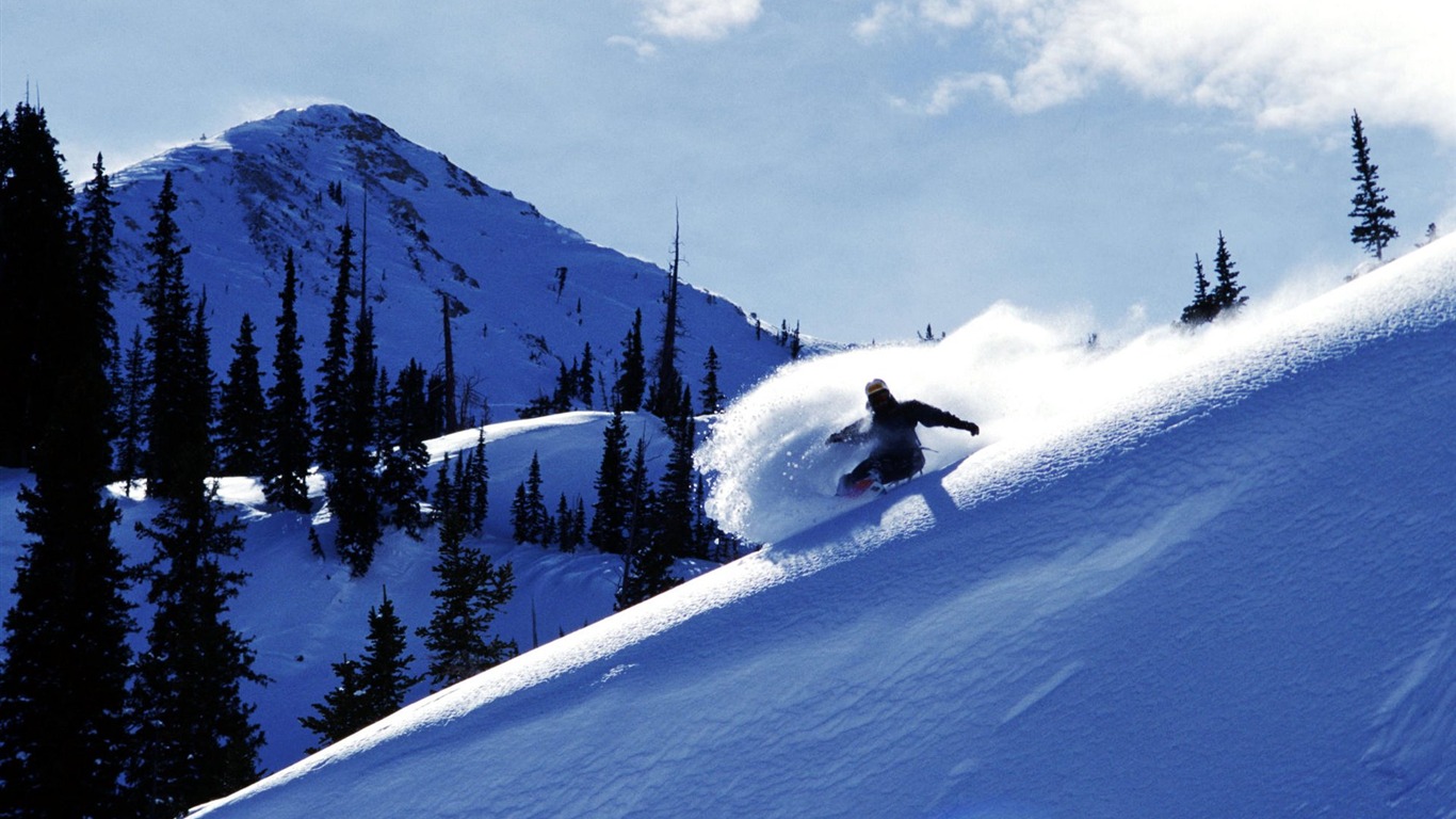 Skiing Utah Brandon 252143 With Resolutions 1366768 Pixel