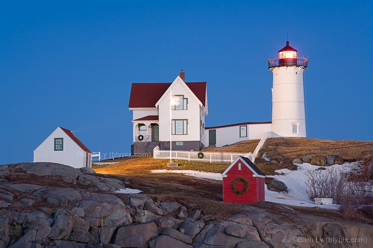 Nubble Lighthouse Maine Wallpaper Photo Art