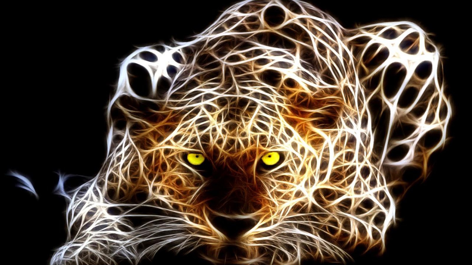 Leopard Stalking Prey Animal Digital Artwork