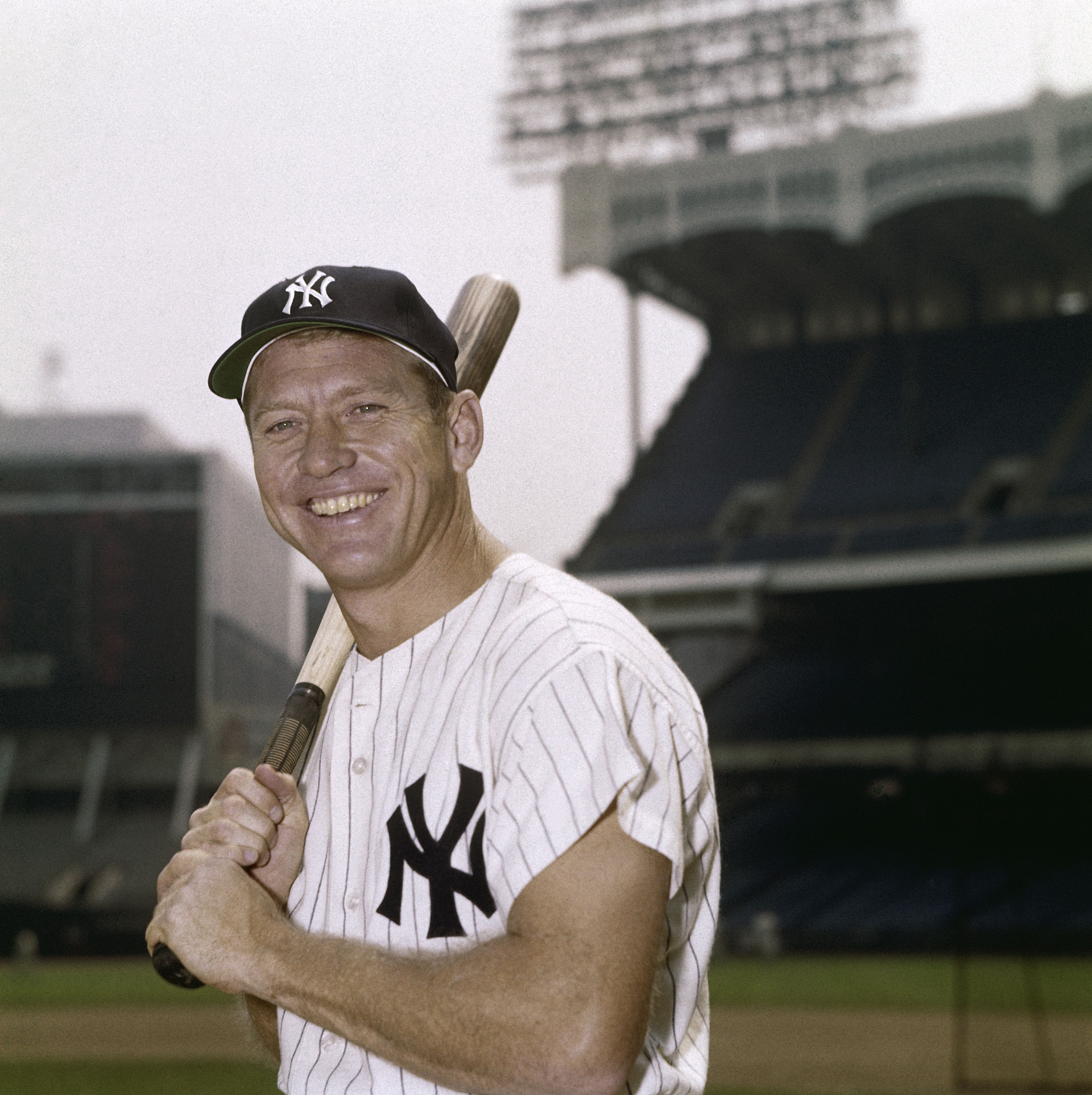 Mickey Mantle Poses For A