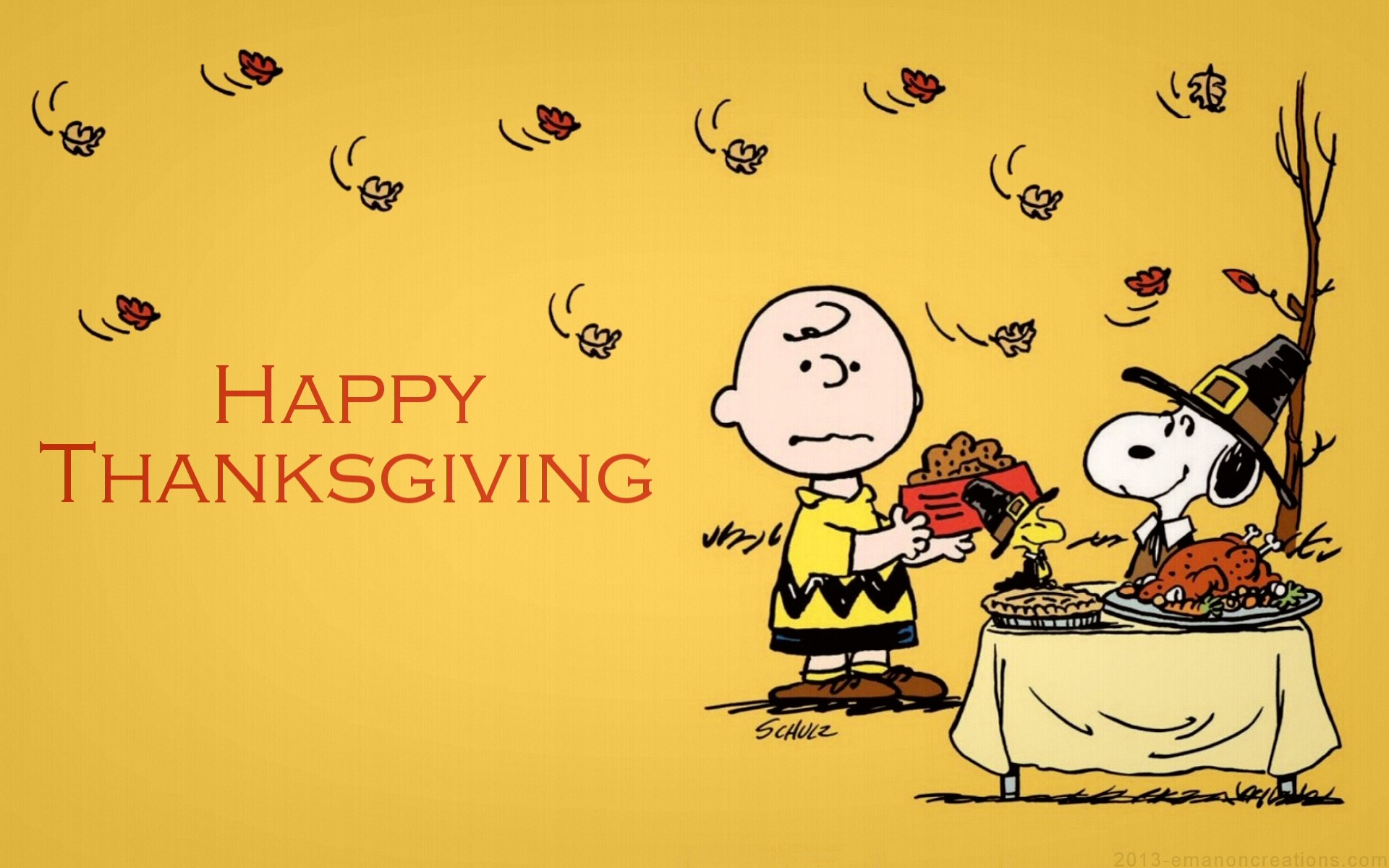 Charlie Brown Thanksgiving Desktop Wallpaper Image