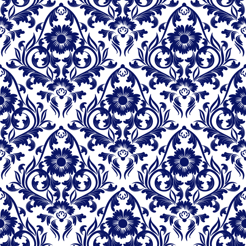 Blue Floral Background Vector Graphic