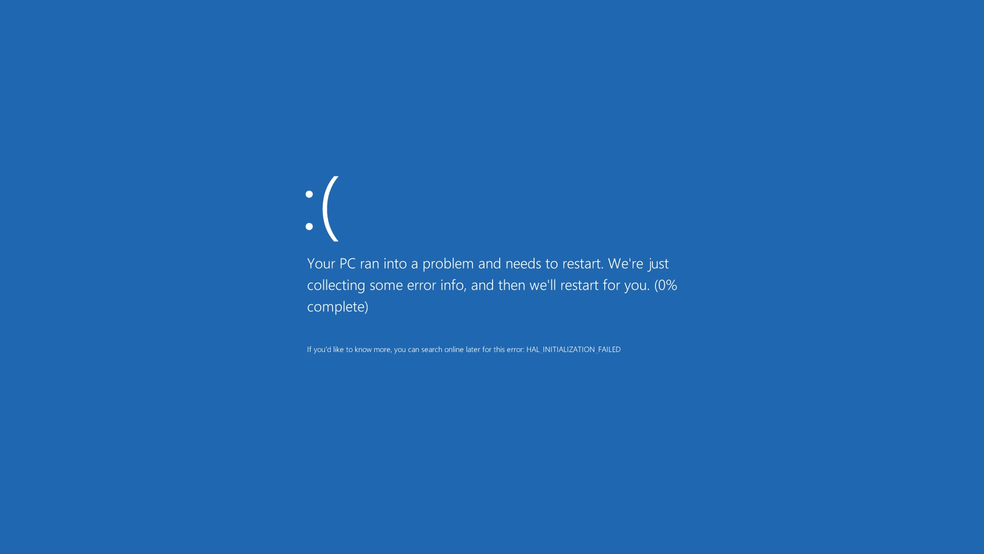 The new BSOD in Windows 8 [1920x1080] Wallpapers Wallpapers