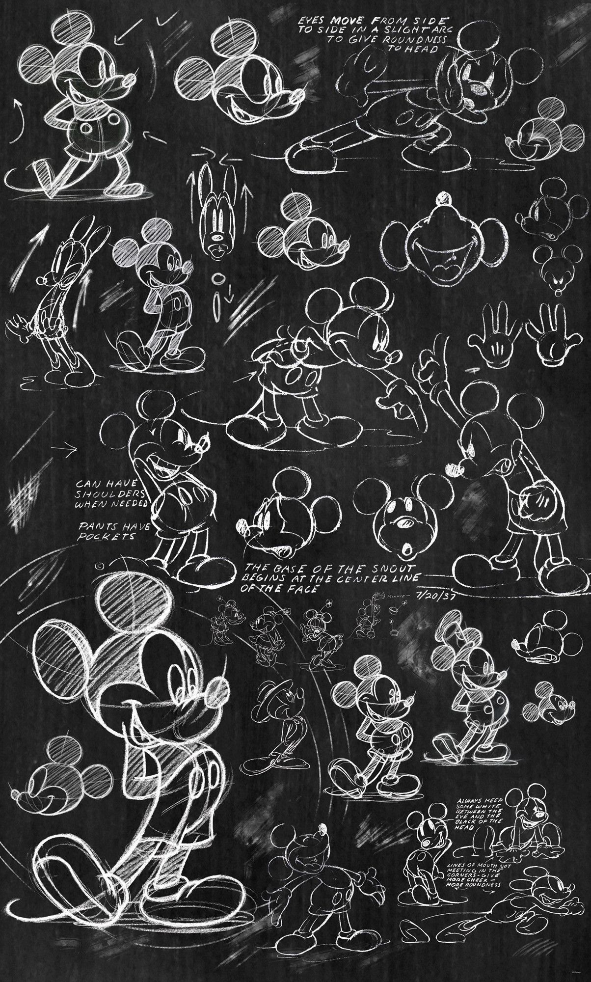Mickey Mouse Black And White Wallpaper