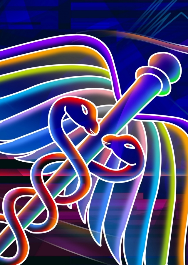 Neon Snake Wallpaper For iPhone