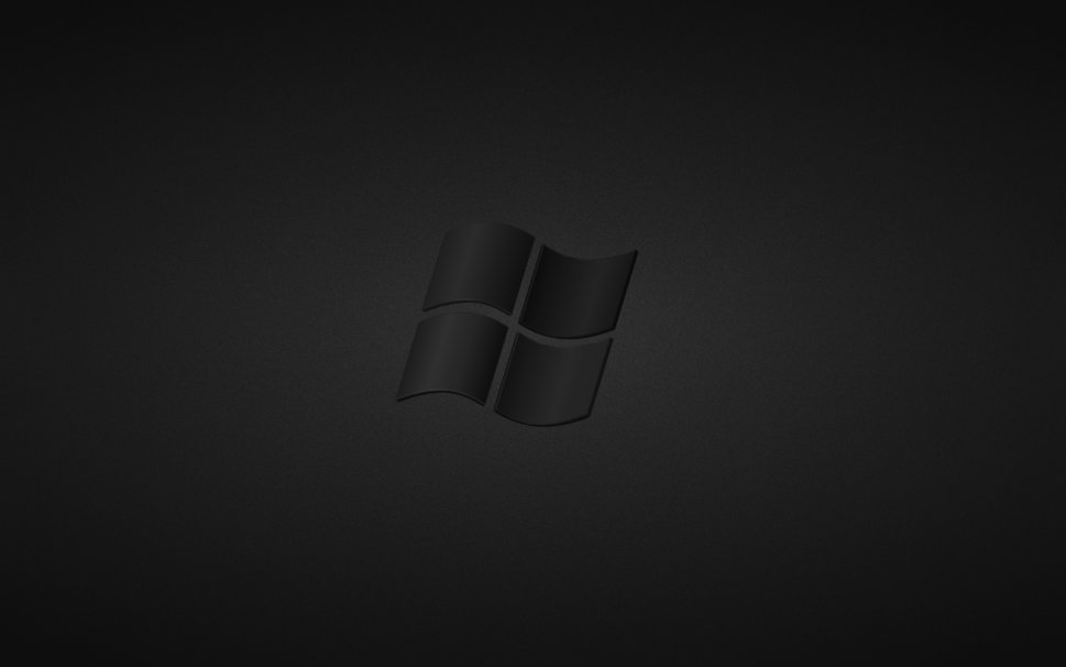Black Windows Wallpaper Logo