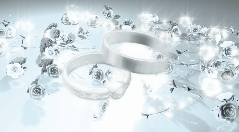 Love And Weddings Background Wedding Rings Motion Background