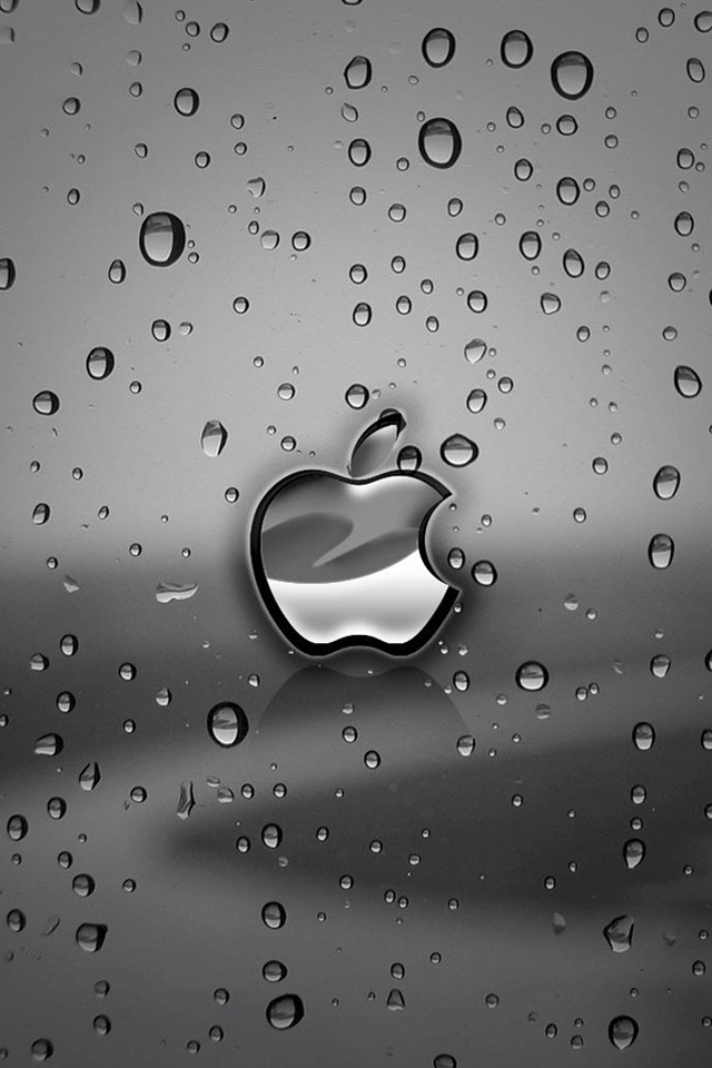 Free download Apple Rain iPhone 4 Wallpaper and iPhone 4S Wallpaper  [640x960] for your Desktop, Mobile & Tablet | Explore 49+ Apple Raindrop  Wallpaper | Apple Backgrounds, Cool Apple Backgrounds, Raindrop Background
