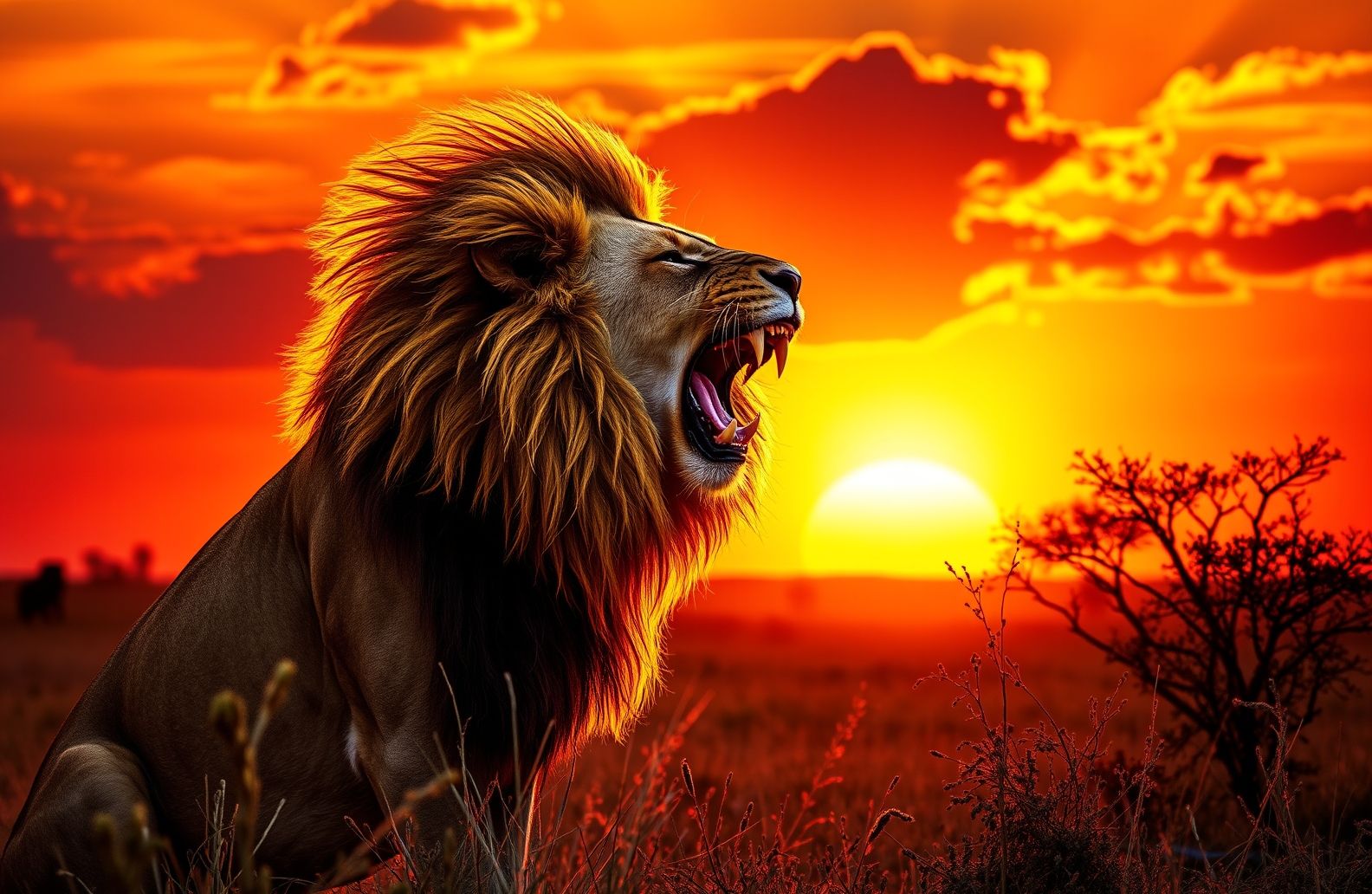 Lion Roar Wallpaper