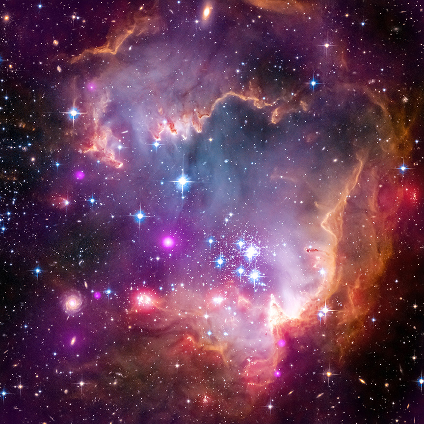 The Star Forming Region Ngc Inside Wing Of Nearby Small