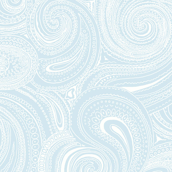 Blue Paisley Swirl Wallpaper Wall Sticker Outlet