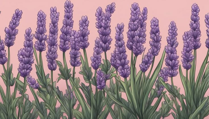 Lavender Flowers Wallpaper Illustrations H