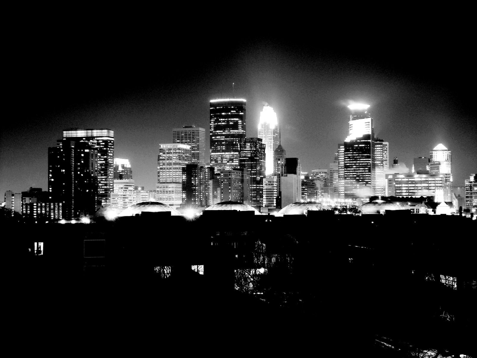Skyline At Night One Minneapolis HD Wallpaper