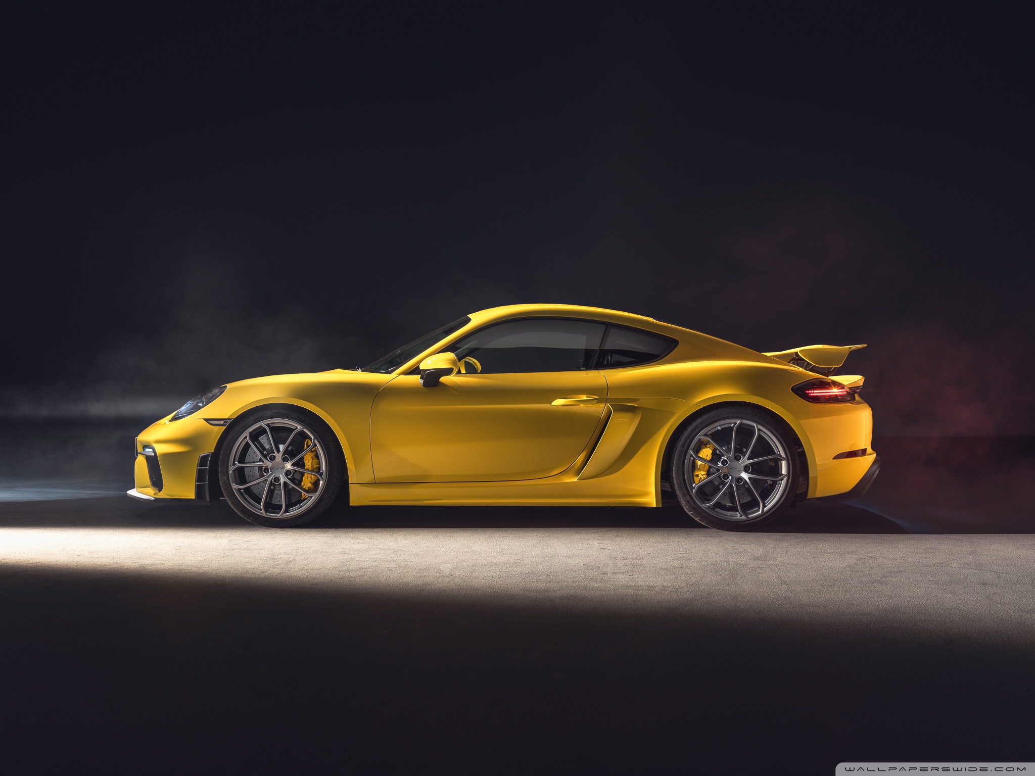 Yellow Porsche Cayman Gt4 Sports Car 4k HD Desktop