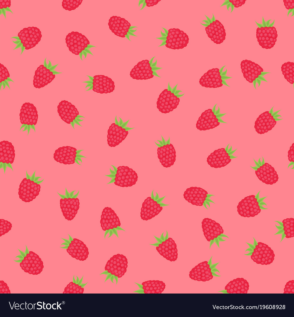 Pink Background With Raspberry Royalty Vector Image