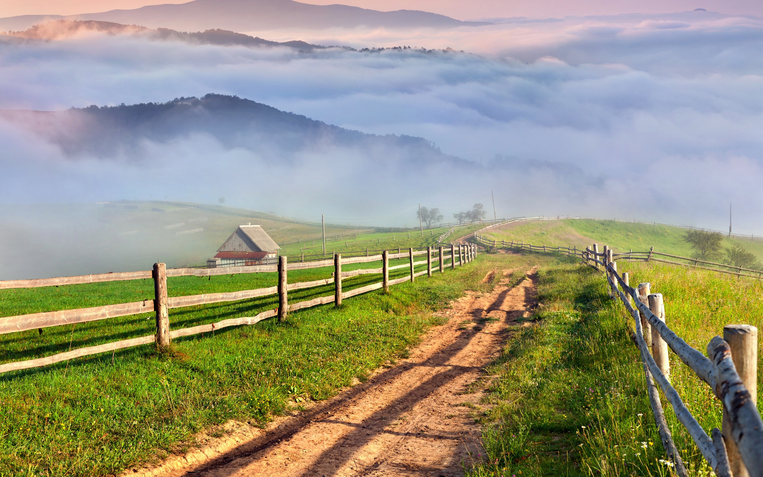 dusk country landscape desktop wallpaper high definition