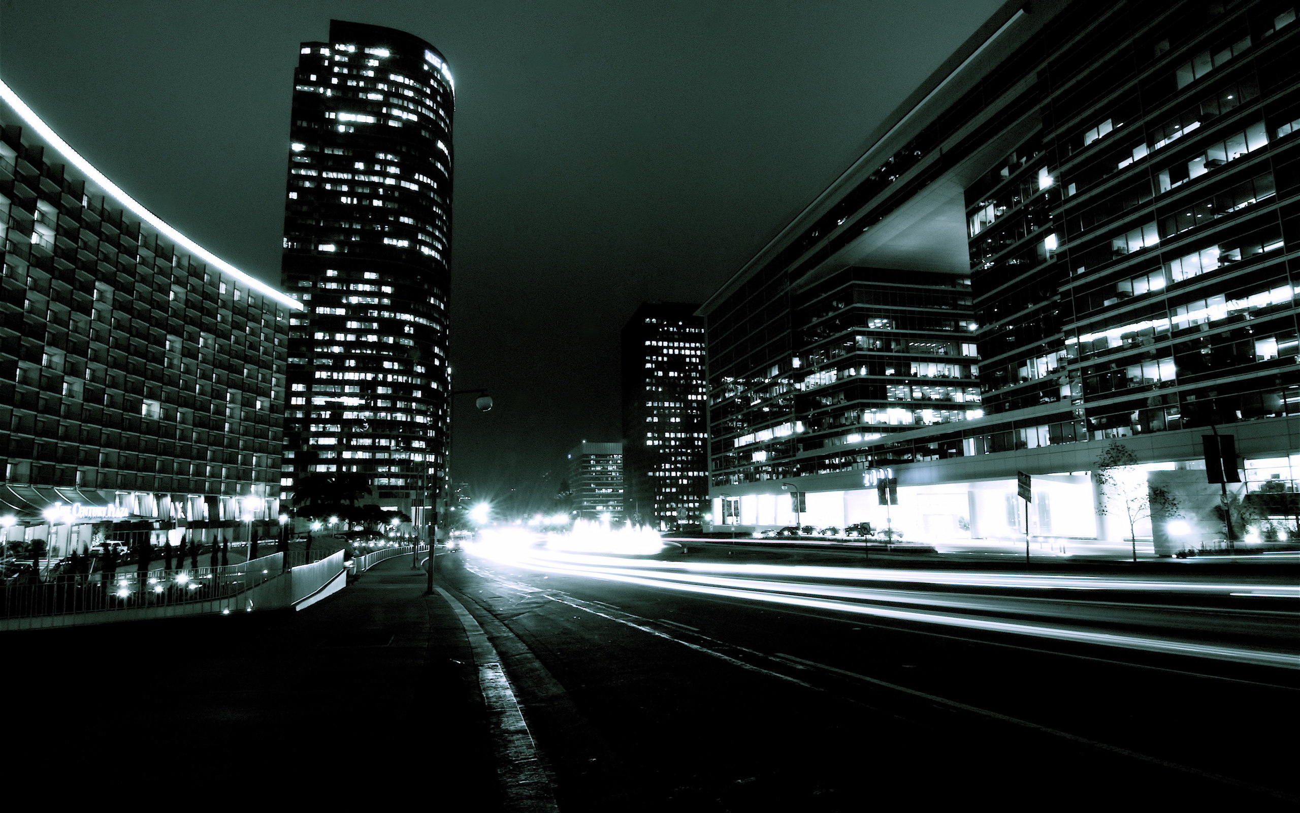 Night City Traffic desktop wallpaper 2560x1600