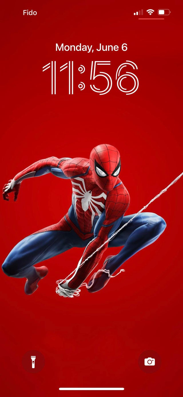 iOS 16 really complements these wallpapers rSpidermanPS4