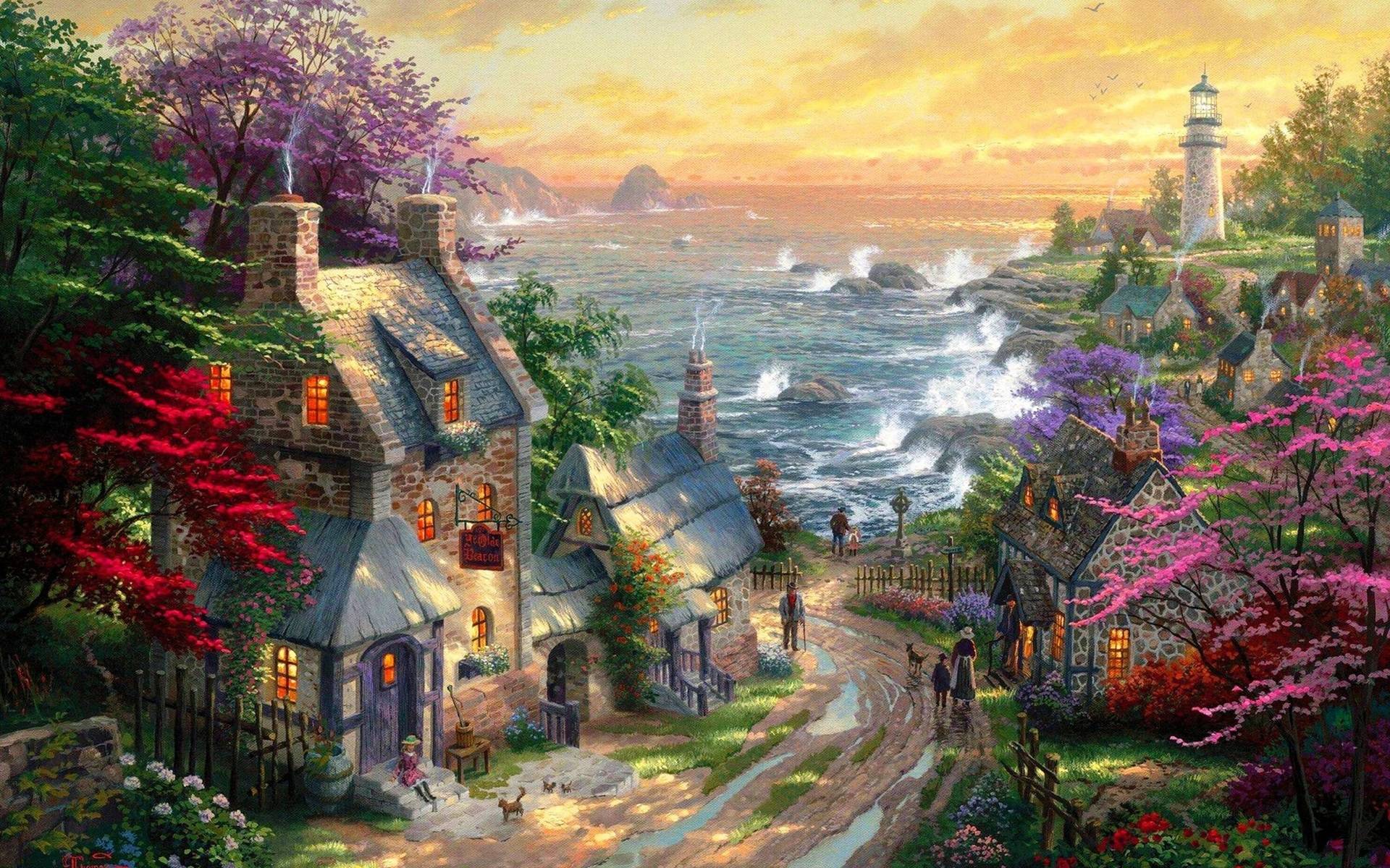 Disney Thomas Kinkade Wallpaper HD - WallpaperSafari
