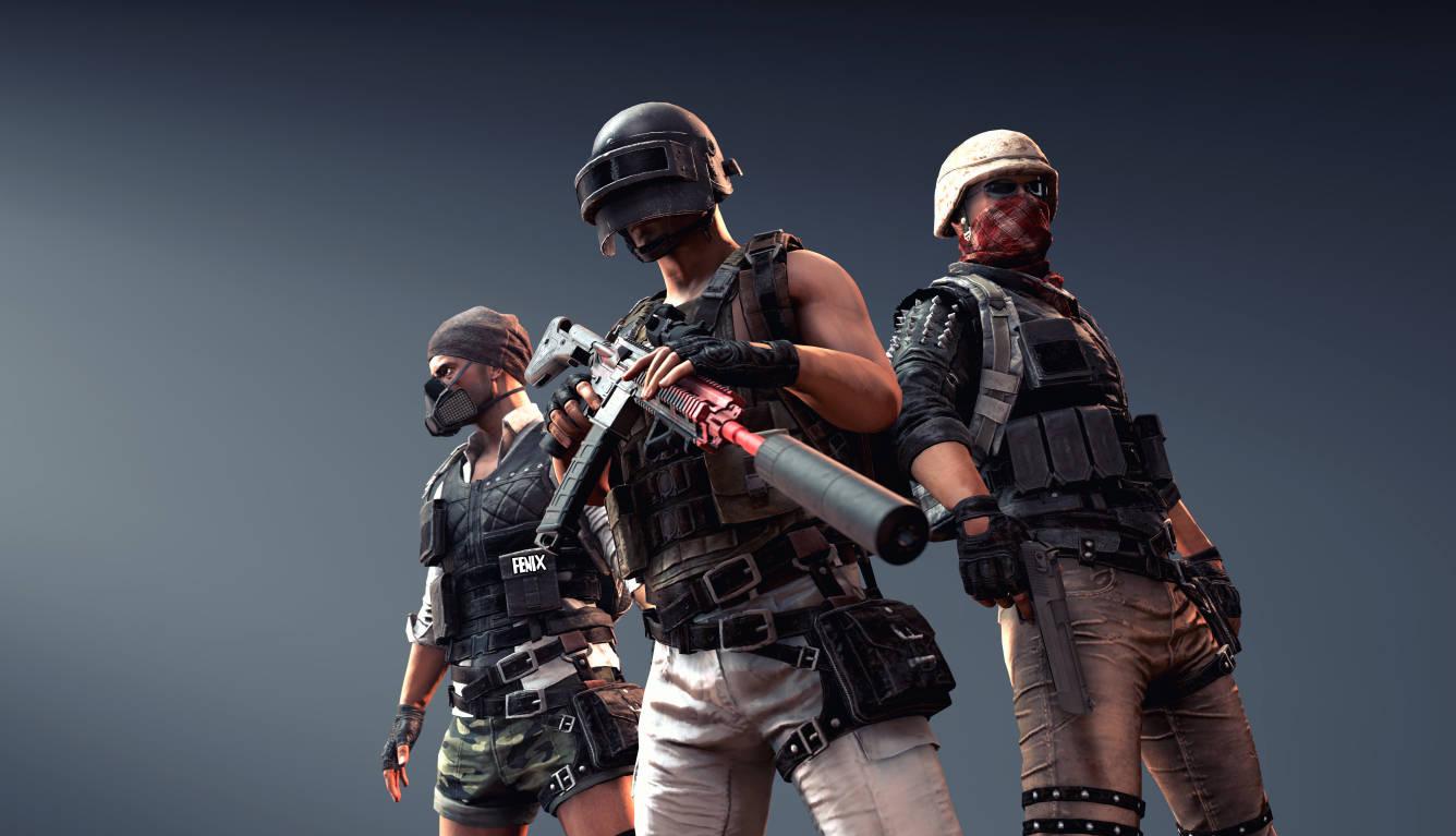 Download PUBGs Victor With Carlo And Andy 1366x768 Wallpaper