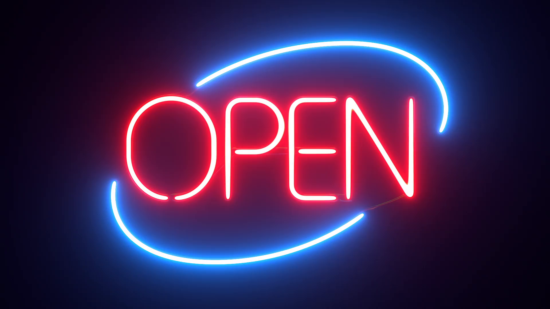 Open Neon Sign Desktop Wallpaper