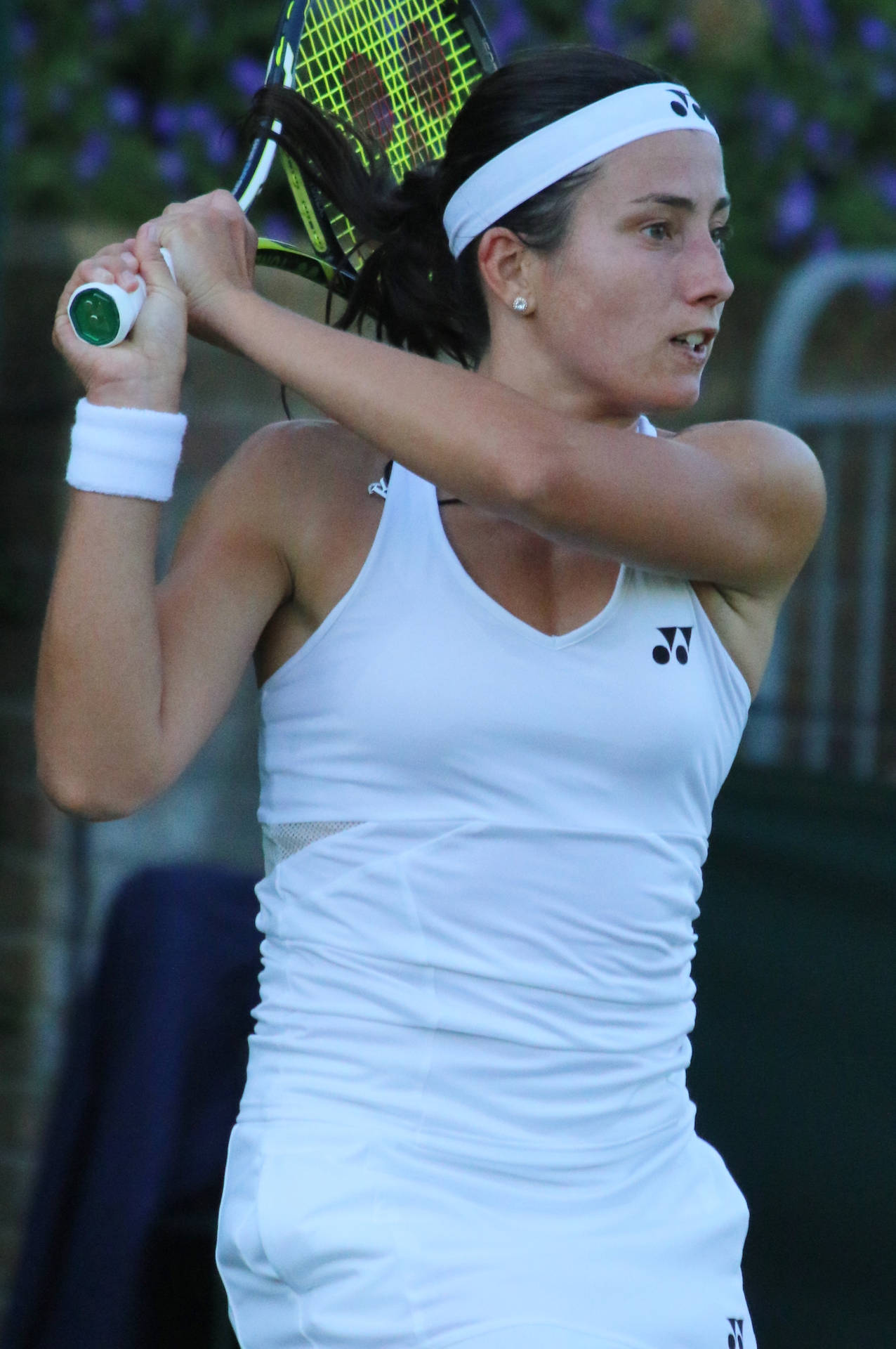 Close Up Anastasija Sevastova Holding Racket Pd5vmi0be75bz335 Wallpaper