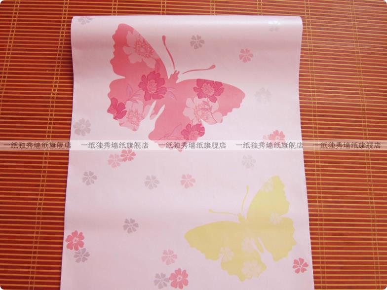Meters Pvc Wallpaper Furniture Pink Purple Large Butterfly Wall