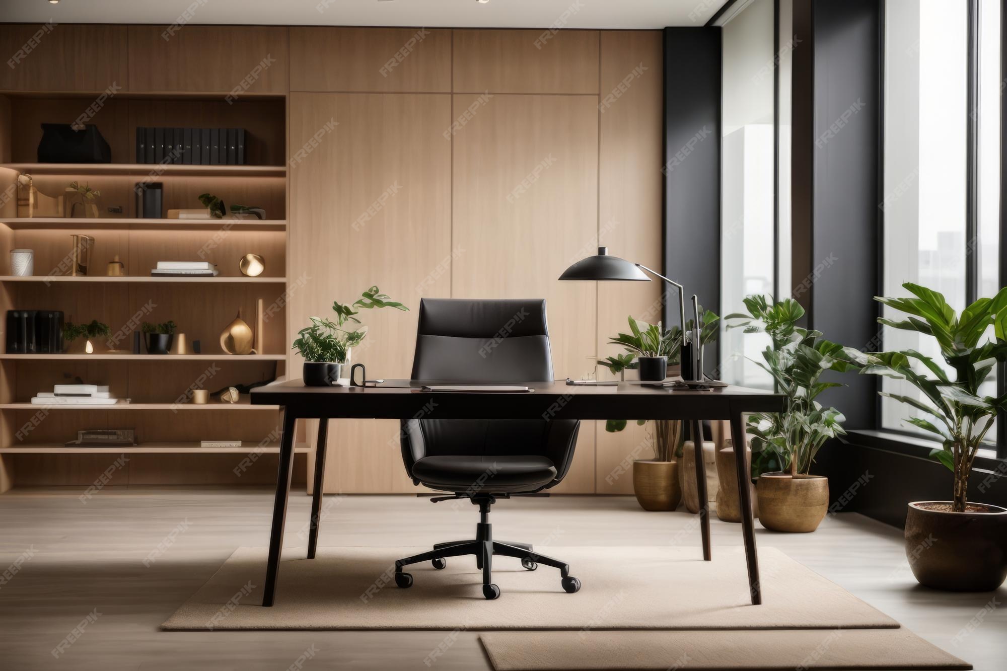Modern Workspace Elegance Professional Office Zoom Background Formal Meetings Wallpaper