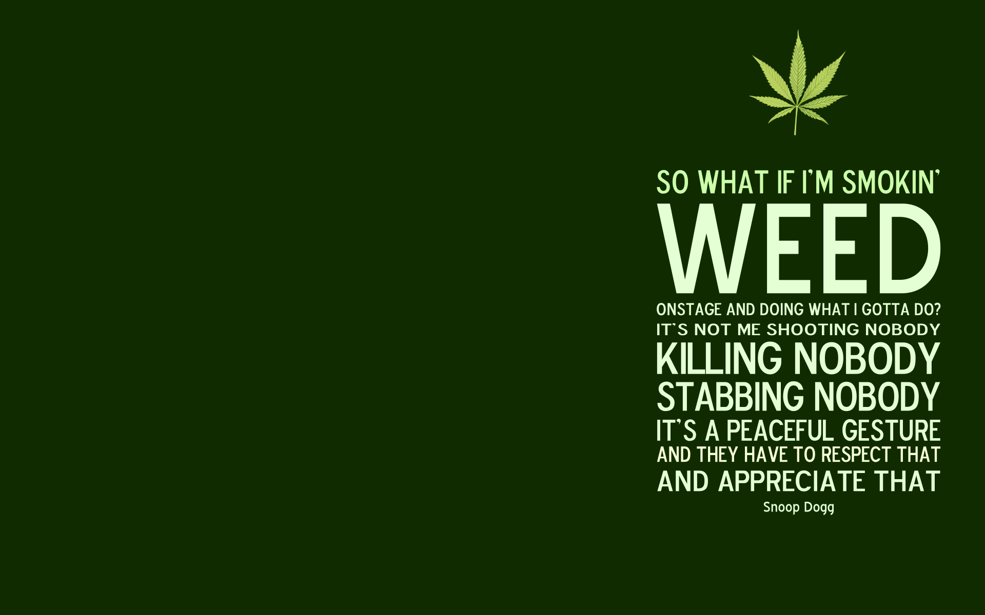 Wallpaper Weed Quotes Green HD