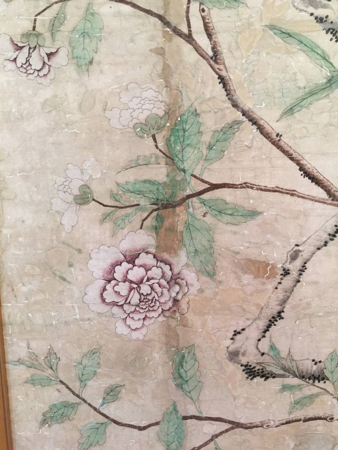 Framed 18th Century Chinese Wallpaper Panel Image