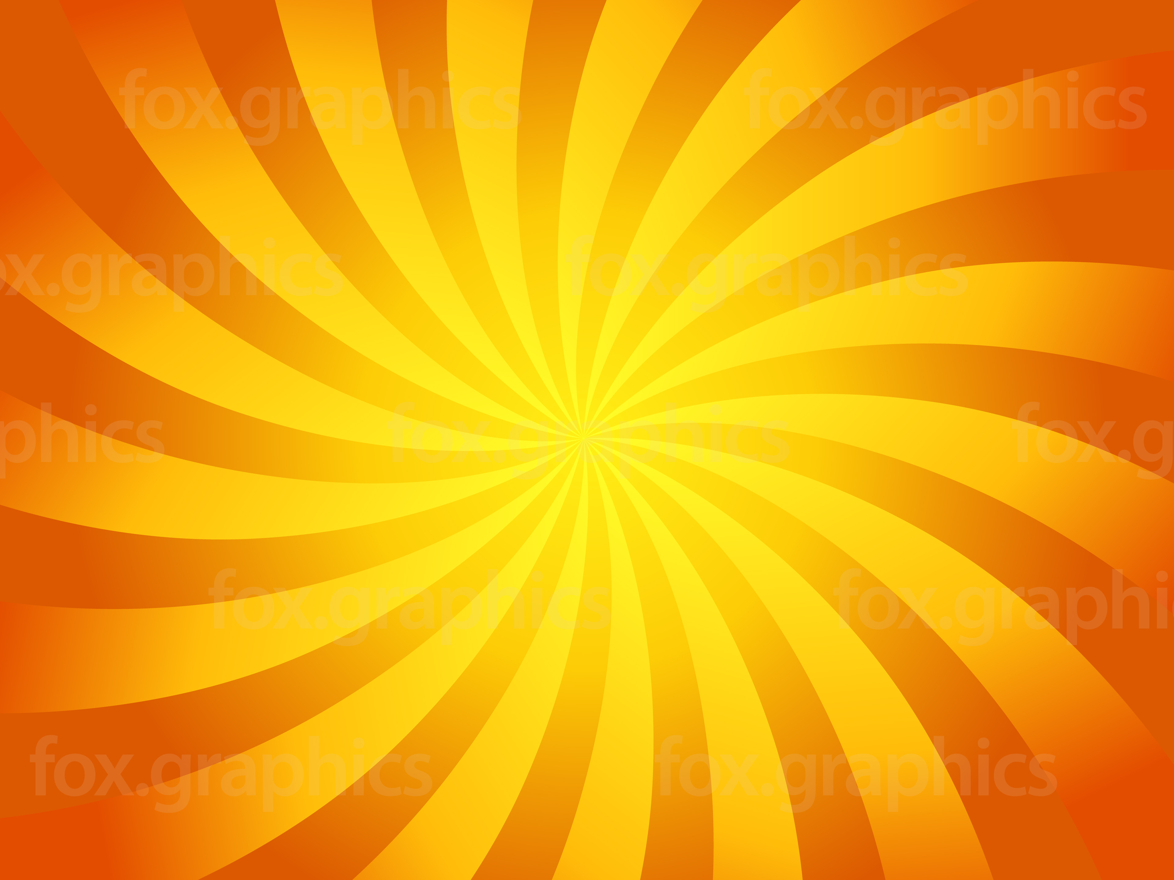 Yellow Swirl Background Fox Graphics