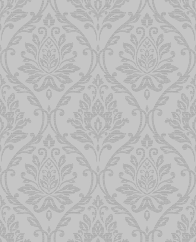 Athena Damask Grey Textured Wallpaper Fd40409 Cut Price
