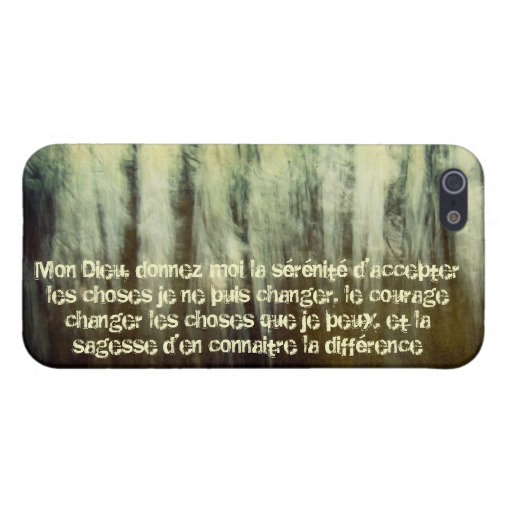 Grungy Serenity Prayer In French Case iPhone Cases