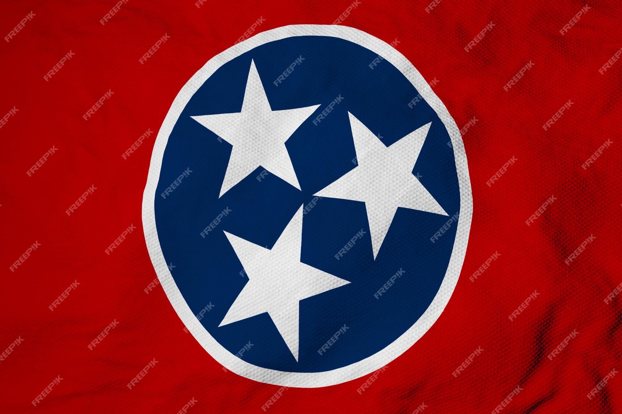 Premium Photo Full Frame Closeup On A Waving Flag Of Tennessee
