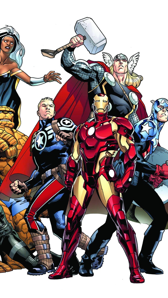 Marvel heroes iPhone 5 Wallpaper 640x1136