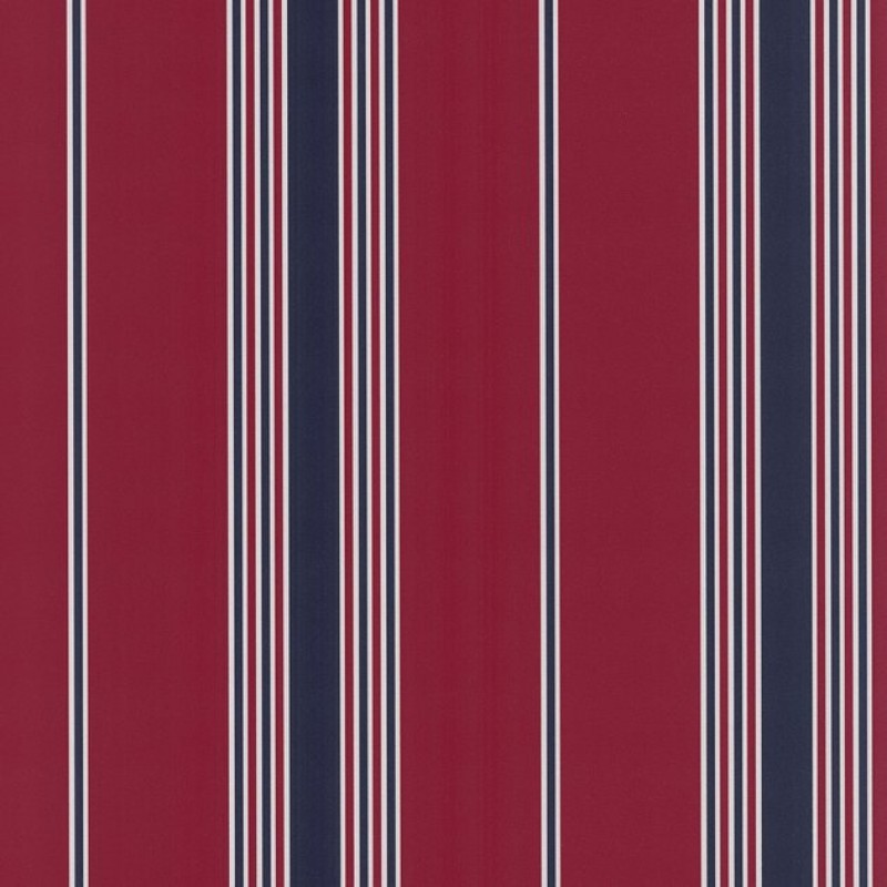 Home Happy Kids Red Blue Striped Wallpaper By P S International