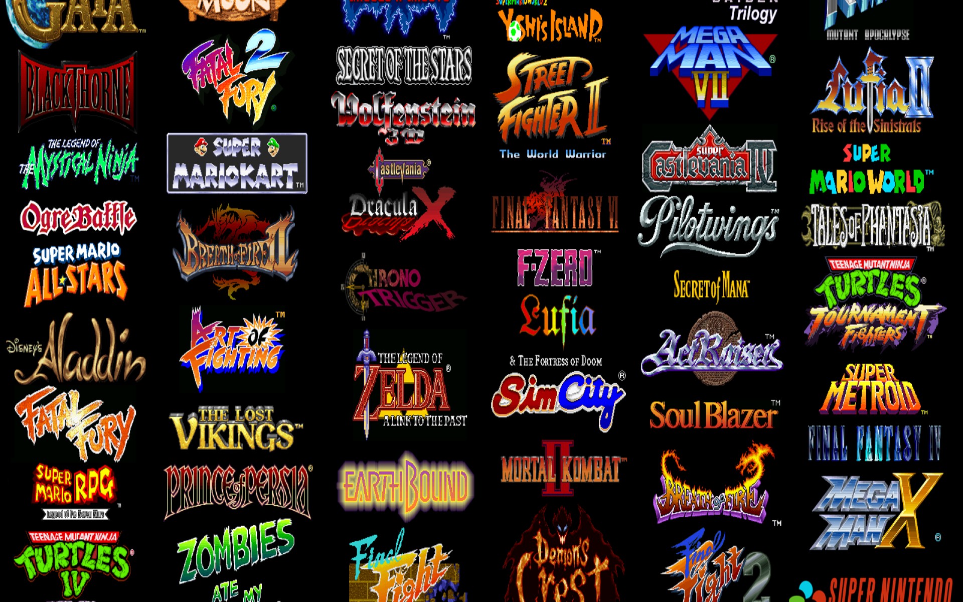Video Games Super Nintendo Retro Wallpaper