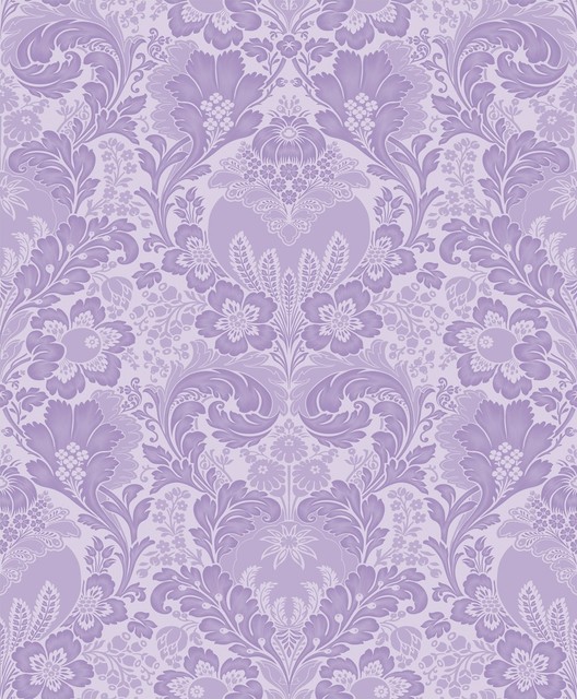 Purple Damask Background Wallpaper